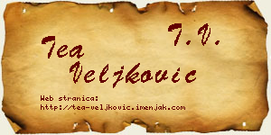 Tea Veljković vizit kartica